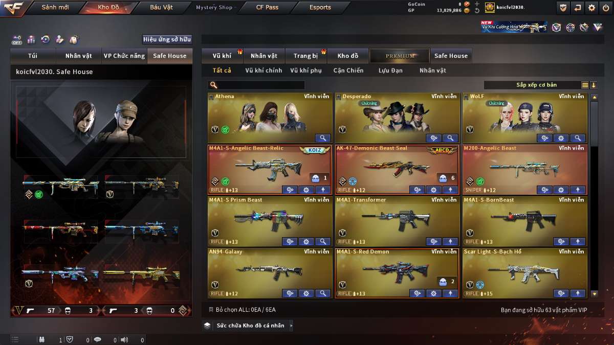 shop acc cf uy tin gia re